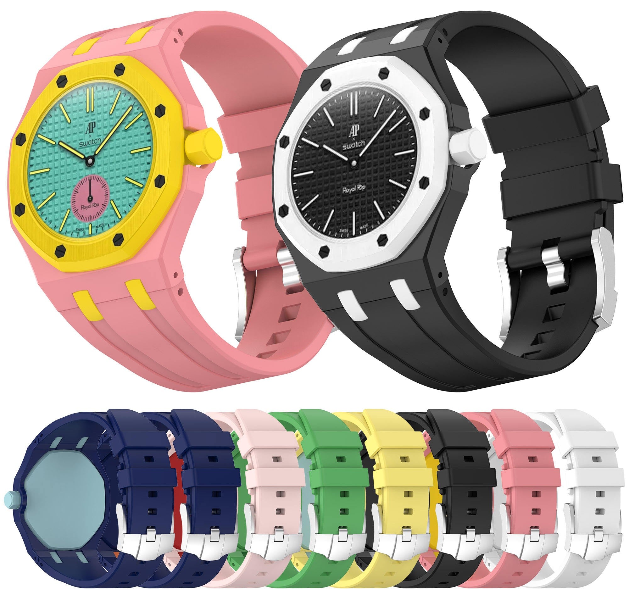 Royal Pop Silicone Strap Black