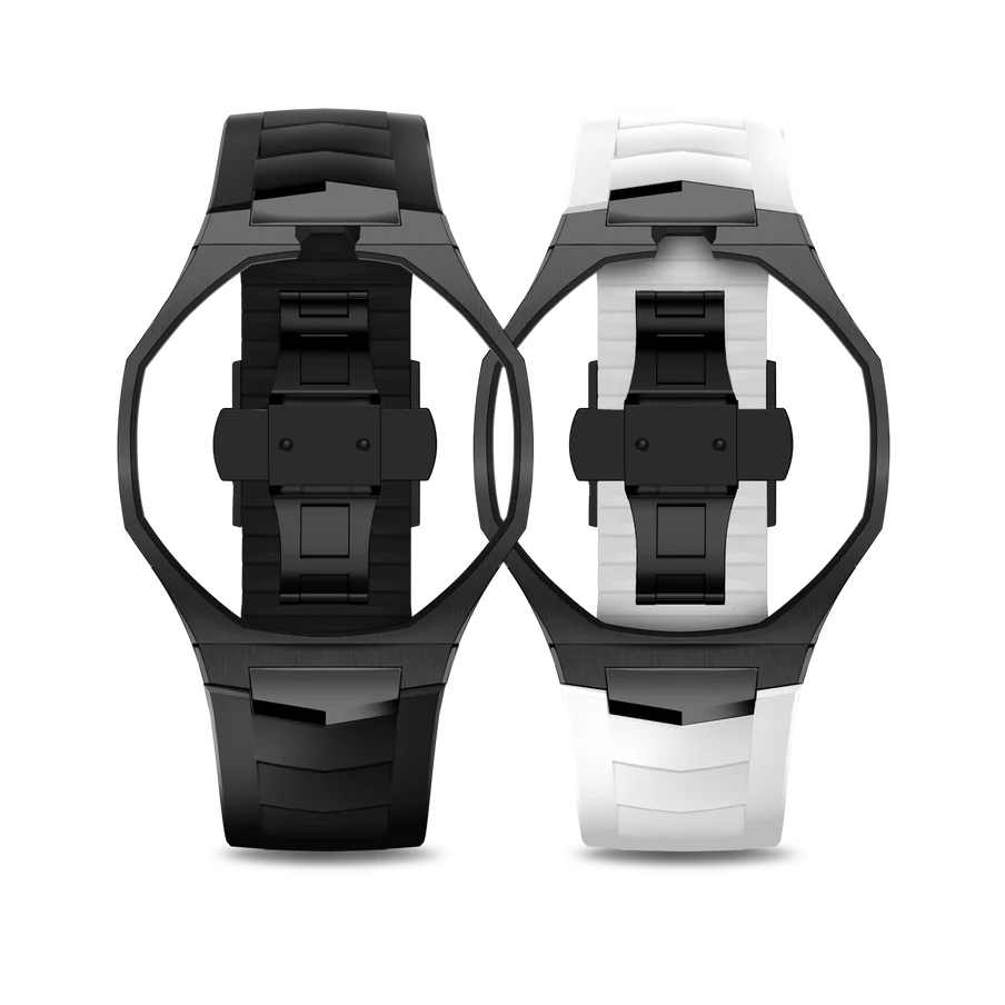 Pop Case - Royal Sport Edition - Black & White - 2x Strap Set